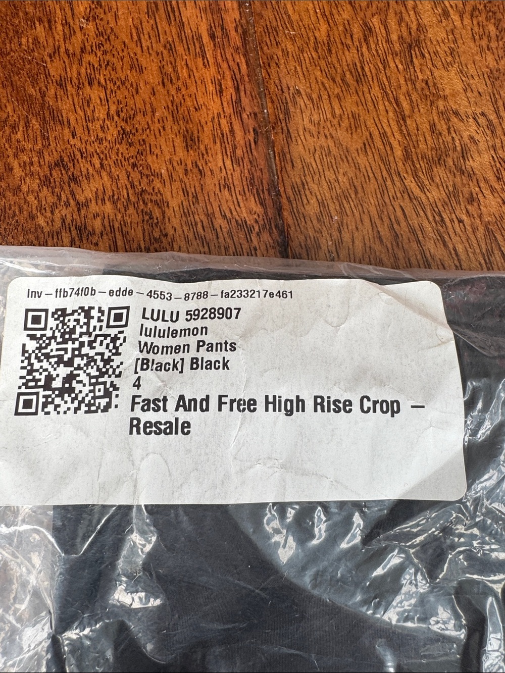Lululemon Fast and Free High Rise Crop - Black (Size 4)